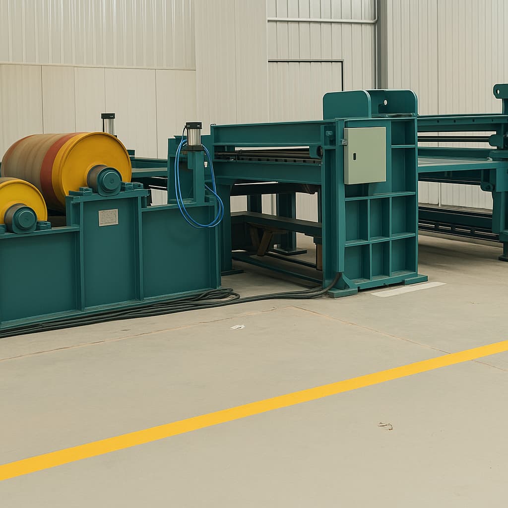 Pre-Painted Galvanized Iron (PPGI) 4 Welding stage joining two PPGI coils in the manufacturing process